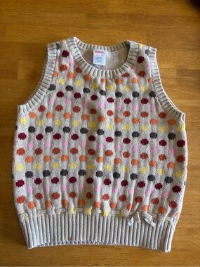Girls Polka Dot Sweater Vest